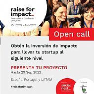 OPEN CALL - RAISE FOR IMPACT Investment Readiness Program